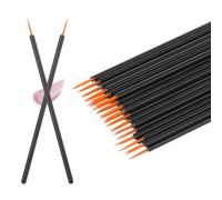 Confezione da 100 pennelli per eyeliner, applicatore a punta fine per trucco eyeliner, applicatore per ciglia, bacchette cosmetiche per gli occhi, strumenti per il trucco (colore: nero)