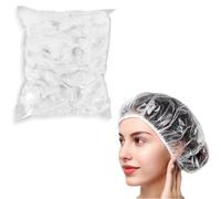 Confezione da 100 Pezzi Cuffia Doccia Monouso Trasparente 50cm, Cuffia per Doccia per Salon e Spa, Cuffie Doccia Protettive per Treccine