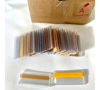 Confezione da 100 porta etichette autoadesivi trasparenti da 30 mm di altezza e 70 mm di lunghezza con adesivo individuale, porta prezzo da 70 mm