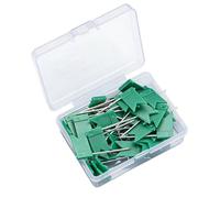 Confezione da 100 puntine da pollice in colori assortiti, con custodia trasparente, perfette per bacheche e uffici