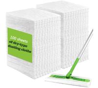 Confezione da 100 ricariche monouso per mocio asciutto, panni elettrostatici resistenti per di animali e polvere, multisuperficie, 20x29 cm