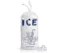Confezione da 100 sacchetti per il ghiaccio in plastica da 3,6 kg, resistenti, 48,3 x 27,9 cm, con coulisse (2 mm di spessore)