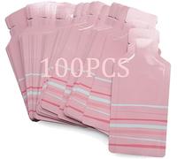 Confezione da 100 sacchetti termosaldanti per campioni di shampoo, usa e getta per articoli da toeletta liquidi da viaggio contenitori sottovuoto, 6,1 x 11,9 cm, rosa, Sacchetti per campioni di
