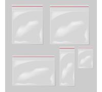 Confezione da 100 sacchetti trasparenti con chiusura ermetica, 7 x 10,1 cm, resistenti sacchetti con chiusura lampo per un uso versatile, sacchetti igienici sigillabili per la conservazione degli
