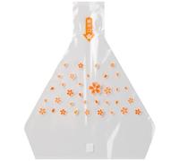 Confezione da 100 sacchetti triangolari di onigiri, confezionabili onigiri, borse da imballaggio per palline, confezione giapponese per sushi (arancione)