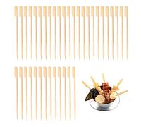 Confezione da 100 spiedini di bambù, bastoncini per spiedini in legno, kebab, spiedini in legno ecologici, elementi essenziali per barbecue, frutta, decorazioni per torte (15 cm)