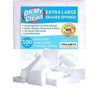 Confezione da 100 spugne extra large in melamina extra spesse, di lunga durata, spugne in melamina di alta qualità in massa - panni per la pulizia di vasca, pavimenti, battiscopa, bagno, pareti