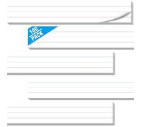 Confezione da 100 Strisce per Frasi, Carta Rigata Bianca per Esercitarsi nella Scrittura Strumento di Apprendimento Aula Scuola, Forniture per Ufficio (7,6 x 43cm)