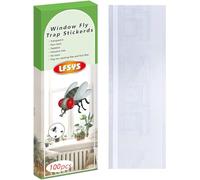 Confezione da 100 trappole per mosche per finestre, trappole per mosche della frutta per interni, strisce adesive per mosche, per interni, trasparenti