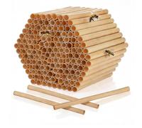 Confezione da 100 tubi naturali per api muratore, 15 cm, tubi di ricarica | Mason Bee House, ricarica per canne da 0,5-0,79 cm di diametro, per colonie, hotel, giardino, impollinatore habitat