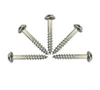 Confezione da 100 viti autofilettanti in acciaio inox per lavorazione del legno per fori tascabili con trattamento zincato per un montaggio affidabile (ST4-30)