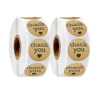 Confezione Da 1000 Adesivi Di Ringraziamento, Adesivi Rotondi, Adesivi Con Sigillo, Autoadesivi, Etichette Adesive, Utilizzabili Per Confezioni Regalo, Buste, Confezioni Per Dolci, Ecc.