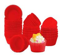 Confezione da 1000 mini pirottini di carta per pasticceria, piccole cheesecake e muffin, colore rosso