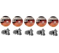 Confezione da 1000 pallini a palloncino Norica Pointed Calibre 5.5/.22 [5 lattine da 200 pallini]