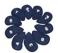 Confezione da 11 coperture in neoprene per mazze da golf con design a sgancio rapido, protezioni numerate per ferro e putter per 3-LW, set di maniche morbide foderate in blu, nero o (blu)