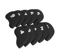 Confezione da 11 coperture per mazze da golf in neoprene con design a sgancio rapido, protezioni numerate per ferro e putter per 3-LW, blu (nero)