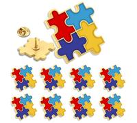 Confezione da 12/24/50/100 spille per puzzle autismo sfuso, autismo autistico/disturbo dello spettro Asperger per supporto ASD, spille di consapevolezza sulla causa dell'amore, confezione da 12/24/50