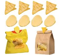Confezione da 12 adorabili clip per patatine fritte a forma di patate, sigillanti per sacchetti di cibo in design rotondo e triangolare, per conservare e conservare snack in cucina (6 rotonde + 6