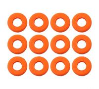 Confezione da 12 ammortizzatori di vibrazioni per racchette da tennis, in silicone, per stringhe, riduce il rumore e le vibrazioni, per racchette da tennis e squash, colori assortiti (arancione)