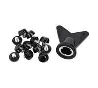 Confezione da 12 borchie di ricambio per scarpe da calcio, con filettatura da 5 mm, con anima in metallo, punte in plastica per tacchetti da calcio, scarpe da rugby e scarpe da trekking, borchie