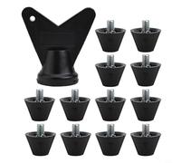 Confezione da 12 borchie di ricambio per scarpe da calcio, con filettatura da 5 mm, punte in plastica con anima in metallo, per tacchetti da calcio, scarpe da rugby, scarpe da trekking, trazione