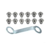 Confezione da 12 borchie professionali per scarponi da calcio, punte coniche in metallo da 11 mm e 13 mm, per tacchetti New Balance (11 mm + chiave)