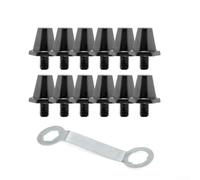 Confezione da 12 borchie professionali per scarponi da calcio, punte coniche in metallo da 11 mm e 13 mm, per tacchetti New Balance (13 mm + chiave)