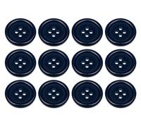 Confezione da 12 bottoni rotondi da cucire da 20 mm, piatti a 4 fori, 32 l, 32 ligne