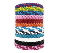 Confezione da 12 braccialetti colorati in pelle per bambini e adulti (Set 8,12)