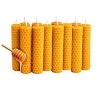 Confezione da 12 candele in cera d'api naturale - [Avvento e Natale] | Dimensioni 2 x 10 cm | 100% ecologiche e aromatiche