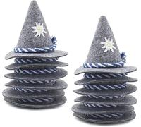 Confezione da 12 cappelli decorativi per Oktoberfest, piccoli cappelli in feltro, mini cappelli tradizionali, decorazione da tavolo, decorazione bavarese, coriandoli per feste bavaresi con cordoncino