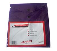 Confezione da 12 cartelline portadocumenti formato A5, colore: viola Janrax