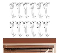Confezione da 12 clip in plastica trasparente per mantovane da 6,3 cm, per tende verticali, robuste, flessibili, invisibili, accessori di ricambio per casa, ufficio e negozio