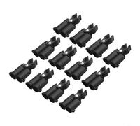 Confezione da 12 clip per piante da giardino, 11-20 mm, in plastica nera