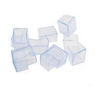Confezione da 12 coperture per gambe di mobili in PVC a forma rettangolare per la riduzione del rumore per gambe di tavoli e sedie (30 x 40 mm)