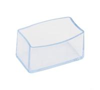 Confezione da 12 coperture rettangolari per gambe delle sedie in PVC, in plastica trasparente, antiscivolo, silenziose per pavimenti in legno duro (20 x 40 mm)