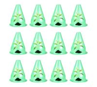 Confezione da 12 coperture trasparenti per piante, riutilizzabili, in plastica, per protezione dal vento e dal gelo, cupole rotonde per serra per giardinaggio domestico all'aperto