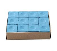 Confezione da 12 cubi di gesso da biliardo blu per biliardo e snooker, per stecche da biliardo, forniture sfuse per migliorare la presa della punta e ridurre le difficoltà nei giochi da tavolo con
