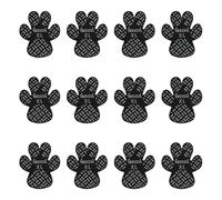 Confezione da 12 cuscinetti antiscivolo per zampe di cane per una trazione controllata calzini antiscivolo in gel autoadesivi Traction pad Impedire di Scivolare sui pavimenti in legno (nero XL)