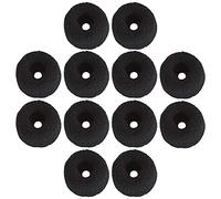 Confezione da 12 elastici in spugna di cotone elastico morbido, larghi e spessi, elastici per capelli, per coda di cavallo, accessori per capelli per donne e ragazze (nero)
