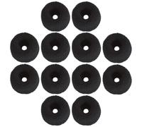 Confezione da 12 elastici in spugna di cotone elastico morbido, larghi e spessi, elastici per capelli, per di cavallo, accessori per capelli per donne e ragazze(Assortiti Nero)