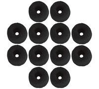 Confezione da 12 elastici in spugna di cotone elastico morbido, larghi e spessi, elastici per capelli, per coda di cavallo, accessori per capelli per donne e ragazze (nero)
