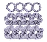 Confezione da 12 elastici per capelli in raso di seta di alta qualità, per tutti i tipi di capelli, per donne e ragazze, elastici per coda di cavallo, accessori per capelli (3 misure assortite