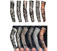 Confezione da 12 eleganti manicotti protettivi per braccia, anti-UV, protezione solare a compressione, per basket, calcio, pallavolo, calcio, 38 cm