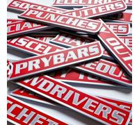 Confezione da 12 etichette magnetiche per cassetta degli attrezzi, stampate in 3D, per l'organizzazione della cassetta degli attrezzi, etichette riutilizzabili per cassette degli attrezzi in acciaio