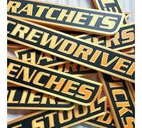 Confezione da 12 etichette magnetiche per cassetta degli attrezzi, stampate in 3D, per l'organizzazione della cassetta degli attrezzi, etichette riutilizzabili per cassette degli attrezzi in acciaio