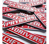 Confezione da 12 etichette magnetiche per cassette degli attrezzi, stampate in 3D, per organizzare gli accessori, etichette riutilizzabili per cassette degli attrezzi in acciaio, cassetti e armadi