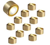 Confezione da 12 faretti LED da Incasso direzionali orientabili a 3 T, faretti da soffitto a bulbo oculare, 3W, 5W, 7W, 9W, con Cornice Rotonda in Ottone, 6500K, 5W