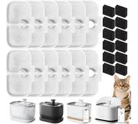 Confezione da 12 filtri di ricambio compatibili con fontana PETLIBRO Cat PLWF005/PLWF105/PLWF115, set di filtri di ricambio per fontana ultra silenziosa per animali domestici, facile da installare