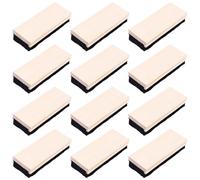 Confezione da 12 gomme per lavagna e lavagna bianca in legno con fondo in feltro nero per una pulizia efficace, forma rettangolare, ideali per aule e uffici